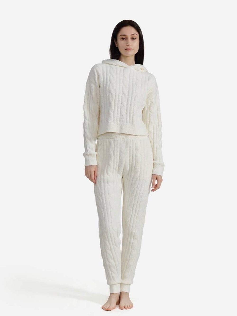 Sunday Citizen Snug Lite Braided Joggers Off White